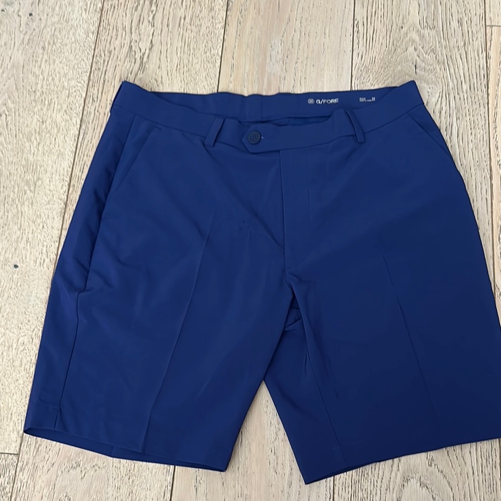 G/FORE Navy Flat Front Shorts Tailored Fit 34